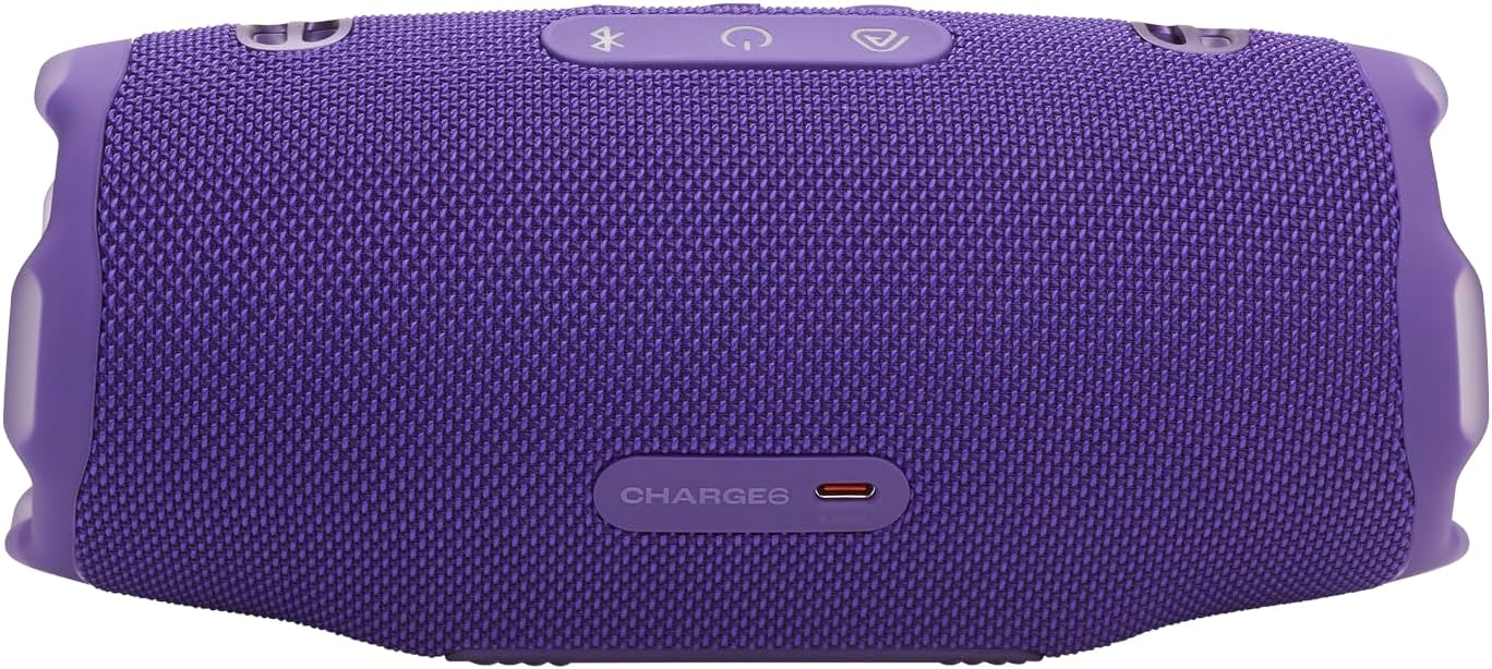 JBL Charge 6 Portable Waterproof & Drop-Proof Bluetooth Speaker (Purple)