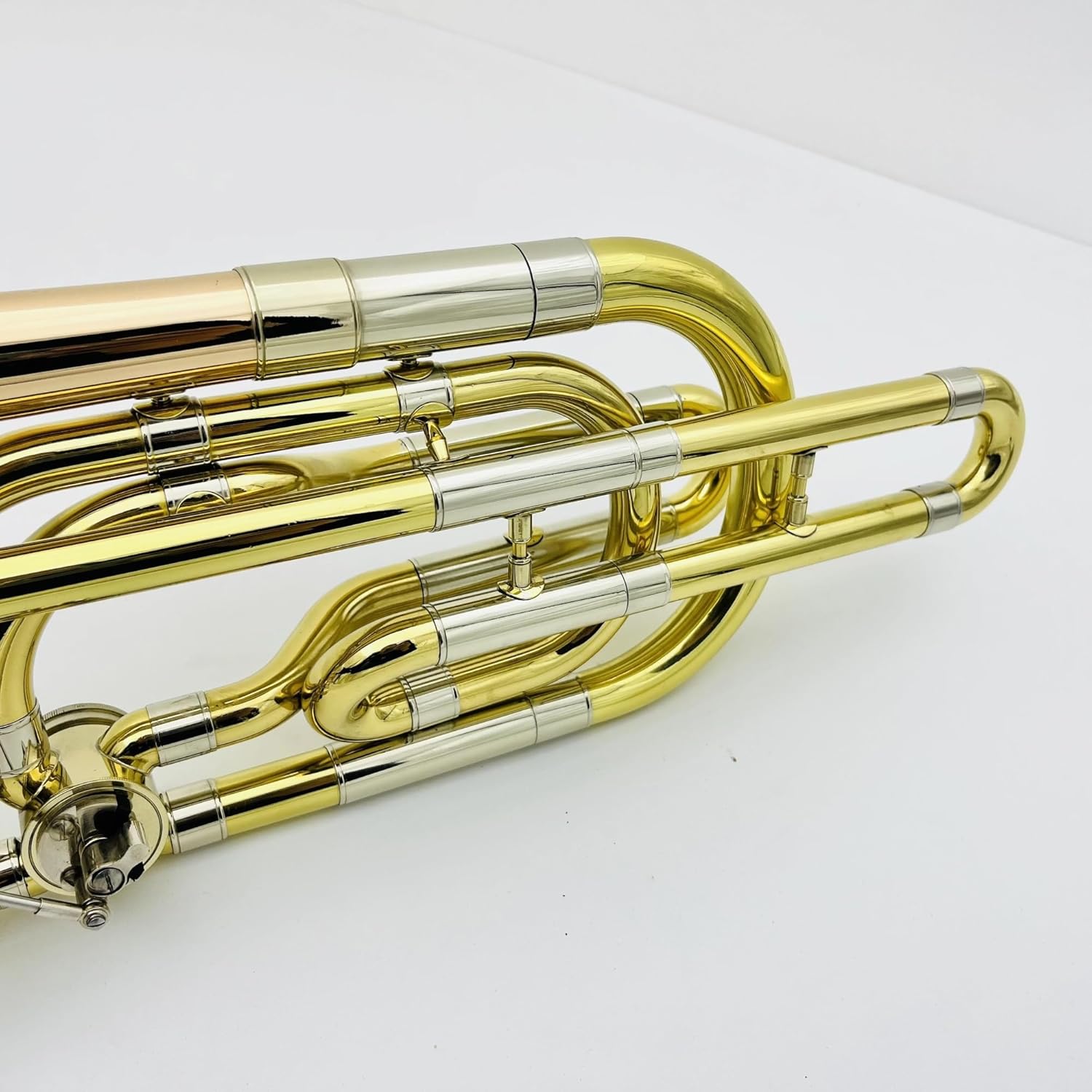 Professionals euphonium Bb/F Bass Trombone Brass Two-color Double Piston Professional Musical Instrument With Case