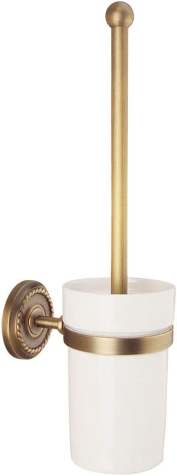 Toilet Bowl Brush Vintage Antique Copper Toilet Brush Set Wall Mounted Toilet Bowl Cleaner Brush Kit for Bathroom Home Hotel Toilet Cleaning Brush