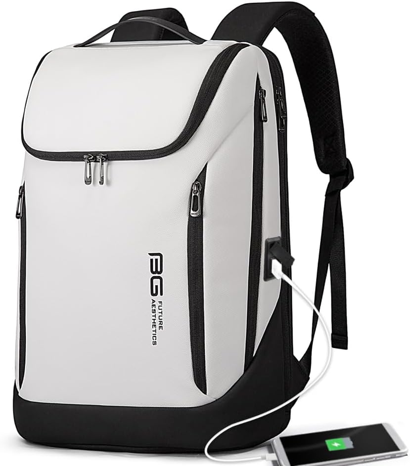 BANGE Business Smart Backpack Waterproof fit 15.6 Inch Laptop Backpack with USB Charging Port,Travel Durable Backpack