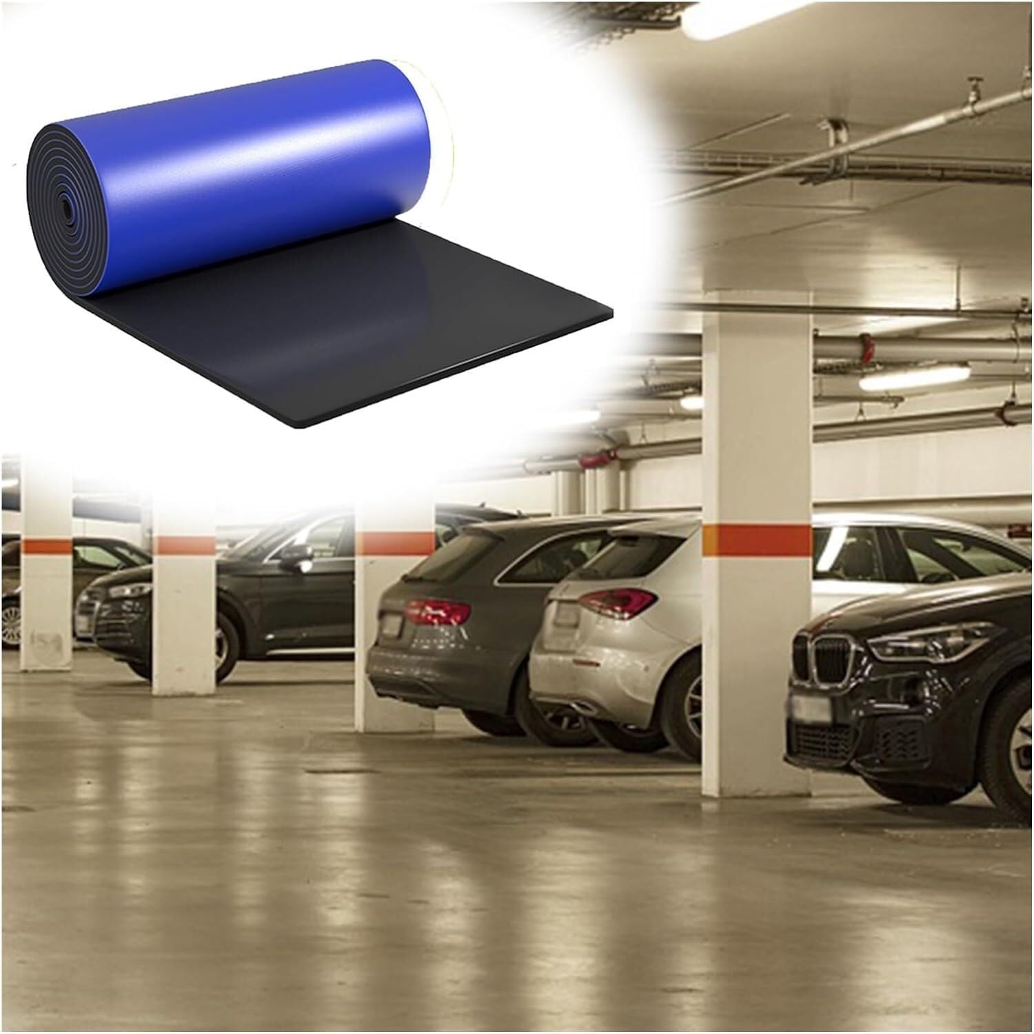 Garage Column Protector Car Door Sill Guards, Garage Wall Guards, Parking Lot Protective Wall Guards, for Parking Garage Warehouse Parking Lot to Protect Par(Blue Thick 2cm)