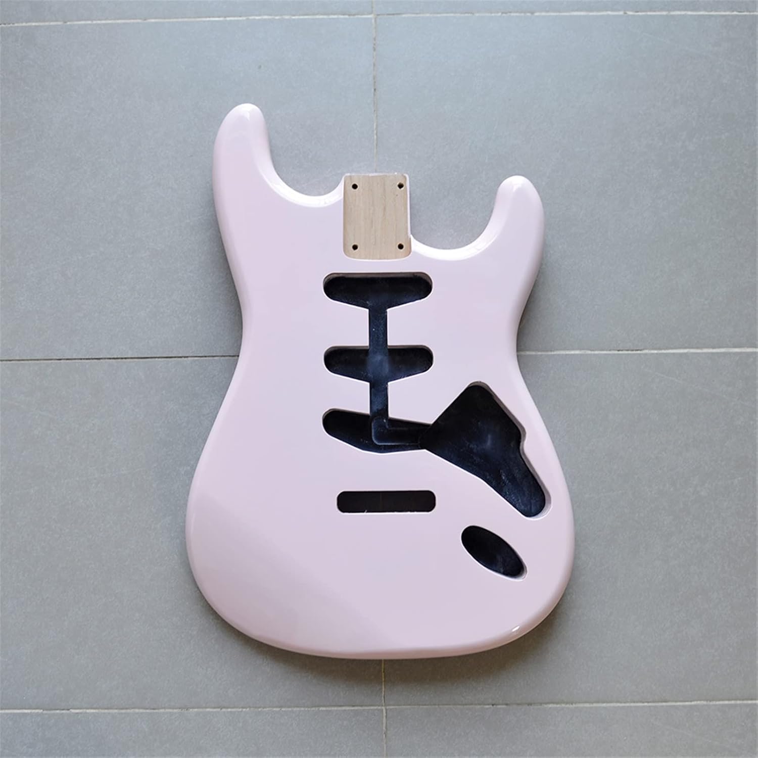 FLFL Alder Wood Shell Pink Color Guitar Body for ST Handmade Custom SSS Electric Guitar Kits Unfinished Guitar Kit