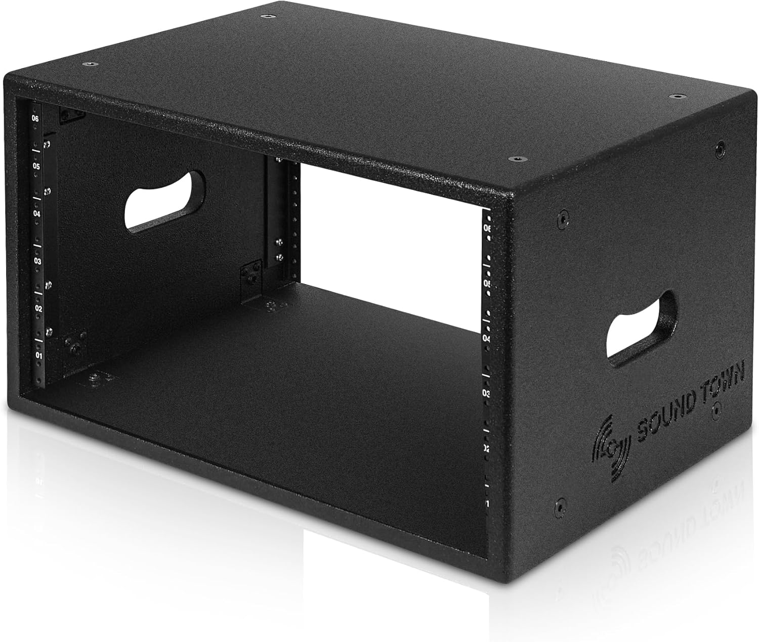 Sound Town 6U Studio Rack with 6-Space, Heavy-Duty 0.7