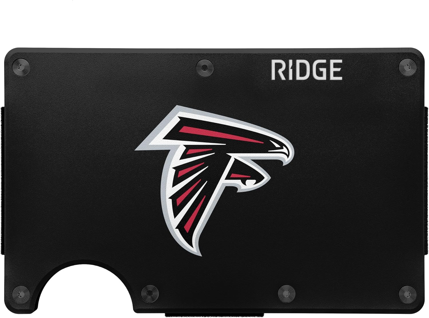 The Ridge NFL Edition, Mens Minimalist Aluminum Metal Wallet - Rfid Blocking, Elastic, Slim Front Pocket Credit Card Holder with Both Cash Strap and an additional Money Clip