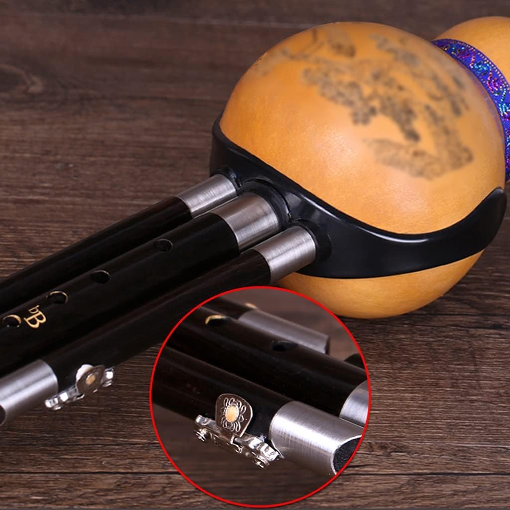 Mobkid Ebony Cucurbit Silk Removable Cucurbit Silk Chinese Wind Instrument Suitable for Adults Children and Beginners (Color : Yellow, Size : B-Flat)