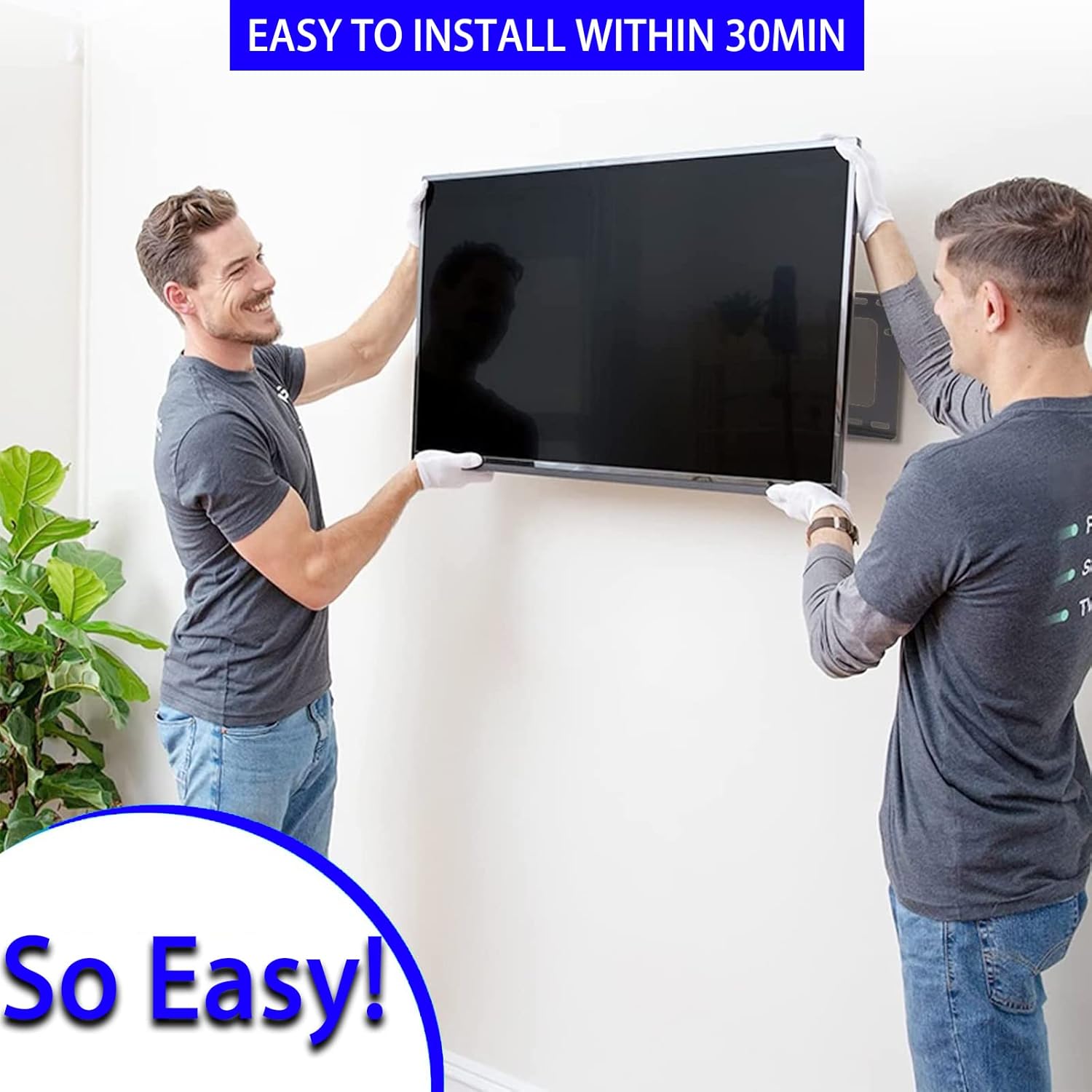 Full Motion TV Wall Mount Monitor Wall Bracket with Swivel and Articulating Tilt Arm, Fits 32-55 Inch LCD LED OLED Flat Screens up to 77 lbs and VESA 400x400