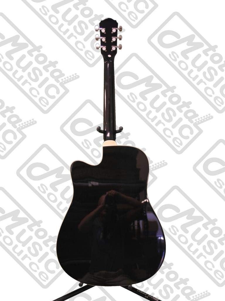 Oscar Schmidt OD45CBPAK Linden Linden Dreadnought Pack w/bag Acoustic Guitar - Black