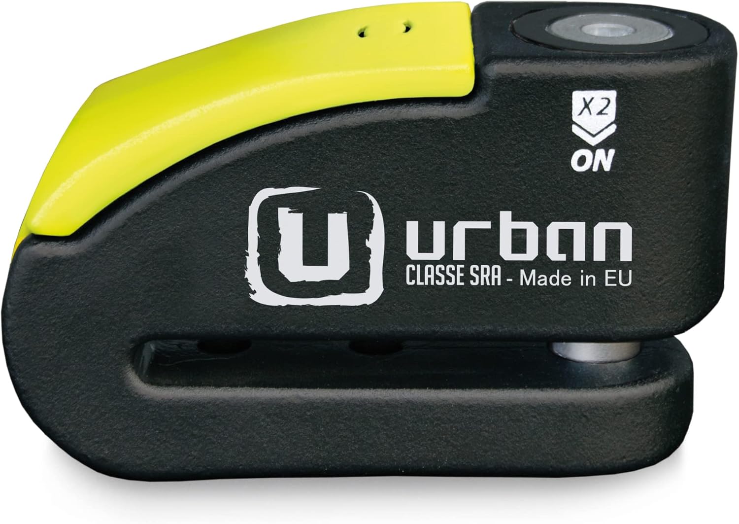 URBAN 999 Hi-Tech Motorcycle Alarm Disc Lock 120dB, Maximum Security SRA Approved, Warning A+ Sensitivity, Optional Activation, Hardened Steel, Tested Anti-Theft for Motorbike, 14mm Double Locking.