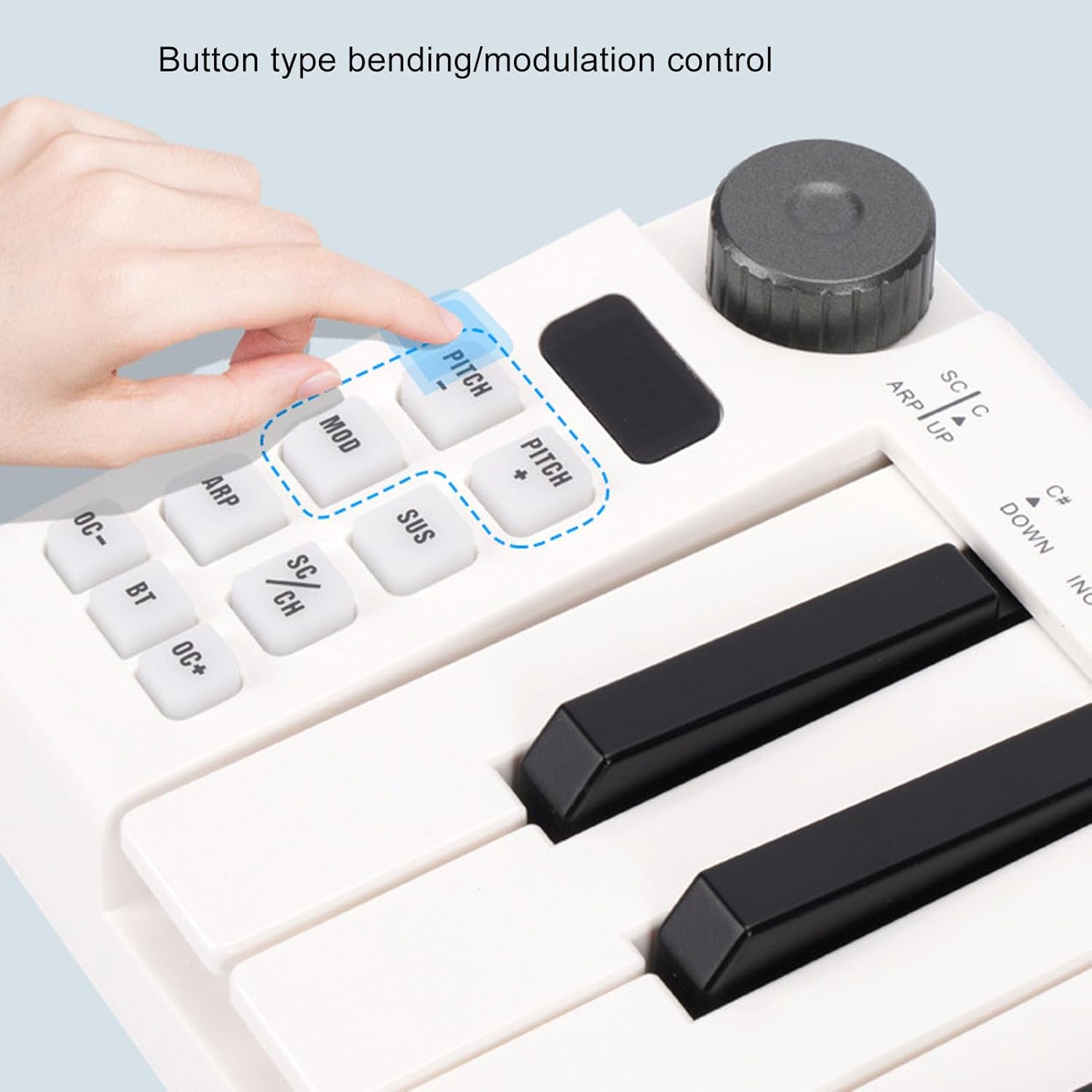 MIDI Keyboard Controller, 25 Sensitive Keys Connection Smart MIDI Keyboard Controller for Music Production