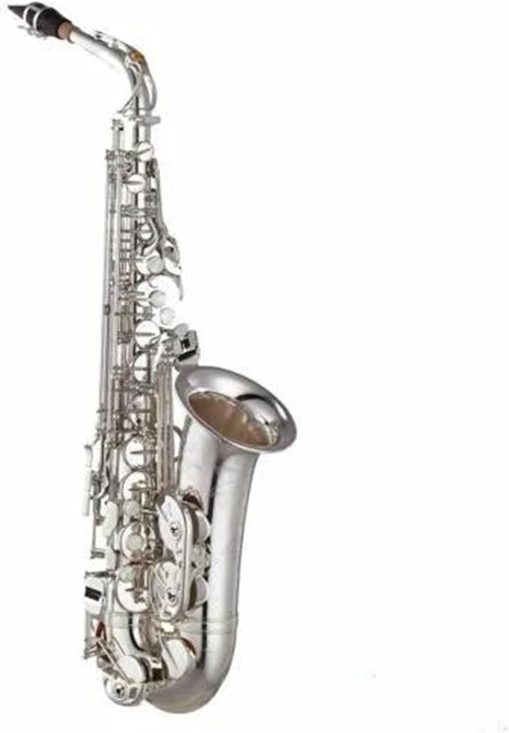 Woodwind Instruments Professional Alto E Saxophone Gold Silver Alto Saxophone With Case Mouthpiece (Color : Silver)