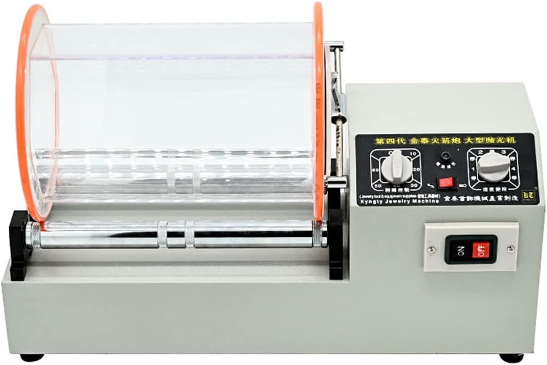 Jade Grinding Polishing Machine Barrel Polishing Machine Four-Speed Adjustment Work Timing Coin Cleaning And Large Jewelry Polishing Equipment Flat Grinder