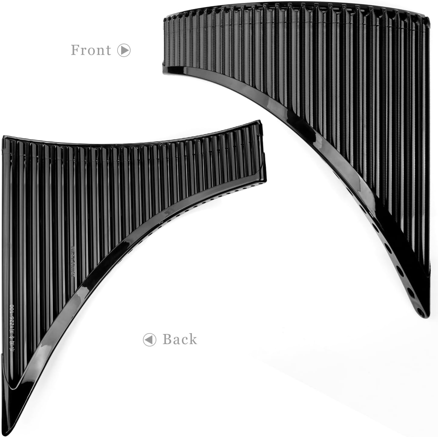 Pan Flute Comes with Mouthpiece and Carrying Bag, 26 Pipes Pan Pipe Instrument Key of C for New Beginners Learning Teaching