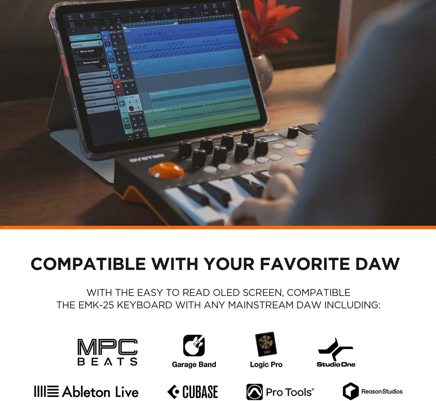 EMP16 Bluetooth MIDI Beat Pad + EMK-25 USB MIDI Keyboard Contoller Bundle