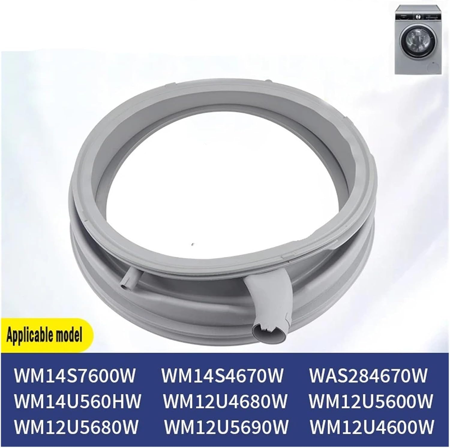 Drum Washing Machine Sealing Ring, Compatible For Siemens ， Compatible For Bosch ， Rubber Door Sealing Ring IQ300IQ500 Accessory Replacement(V)