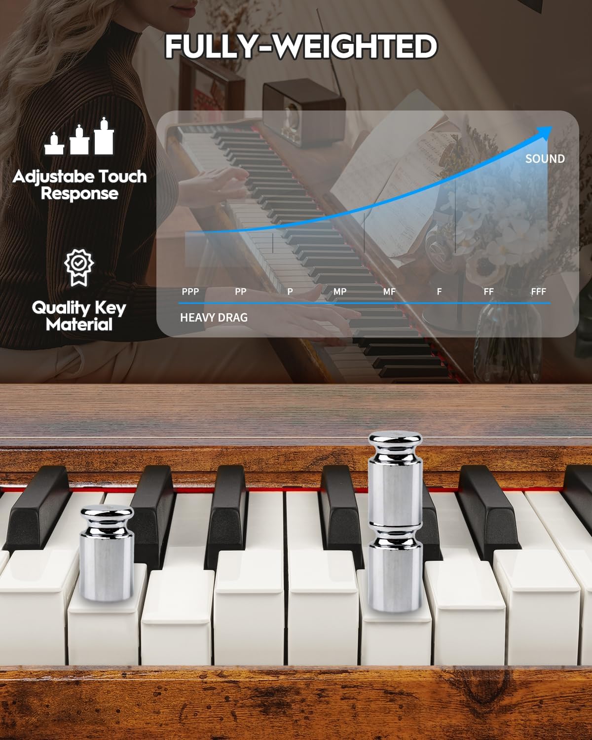 STRICH 88 Key Digital Piano & Piano Bench