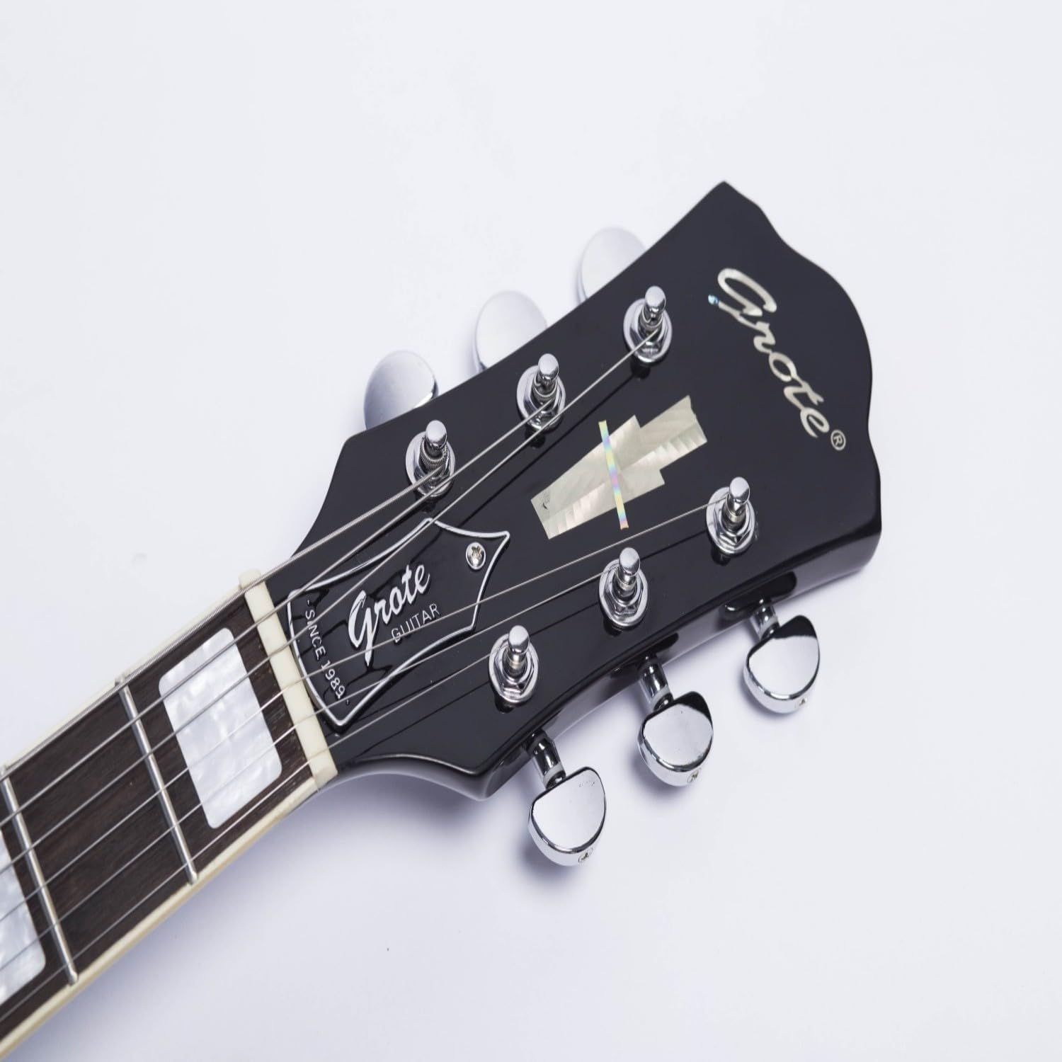 Jazz Hollow Body Electric Guitar, Peach Blossom Wood Guitar Body, Stainless Steel, 22 Frets, Alnico V Humbucking Pickup Electric Guitars Three Color Optional, F-Hole Electric Guitar(GTZT-01-VS)