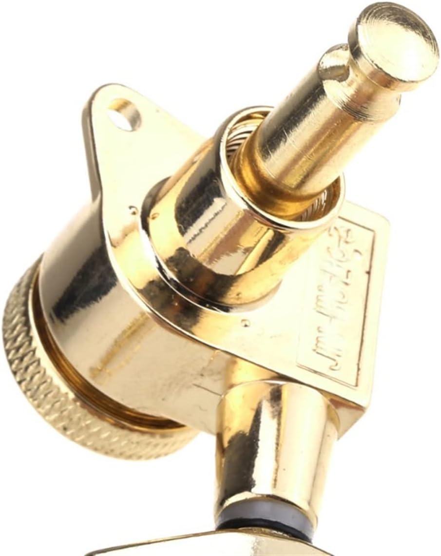 FLFL Guitar String Tuning Pegs Gold 3R3L 19:1 Ratio Locking Tuners Tuning Pegs Machines Heads Set for Electric Or Acoustic Guitar