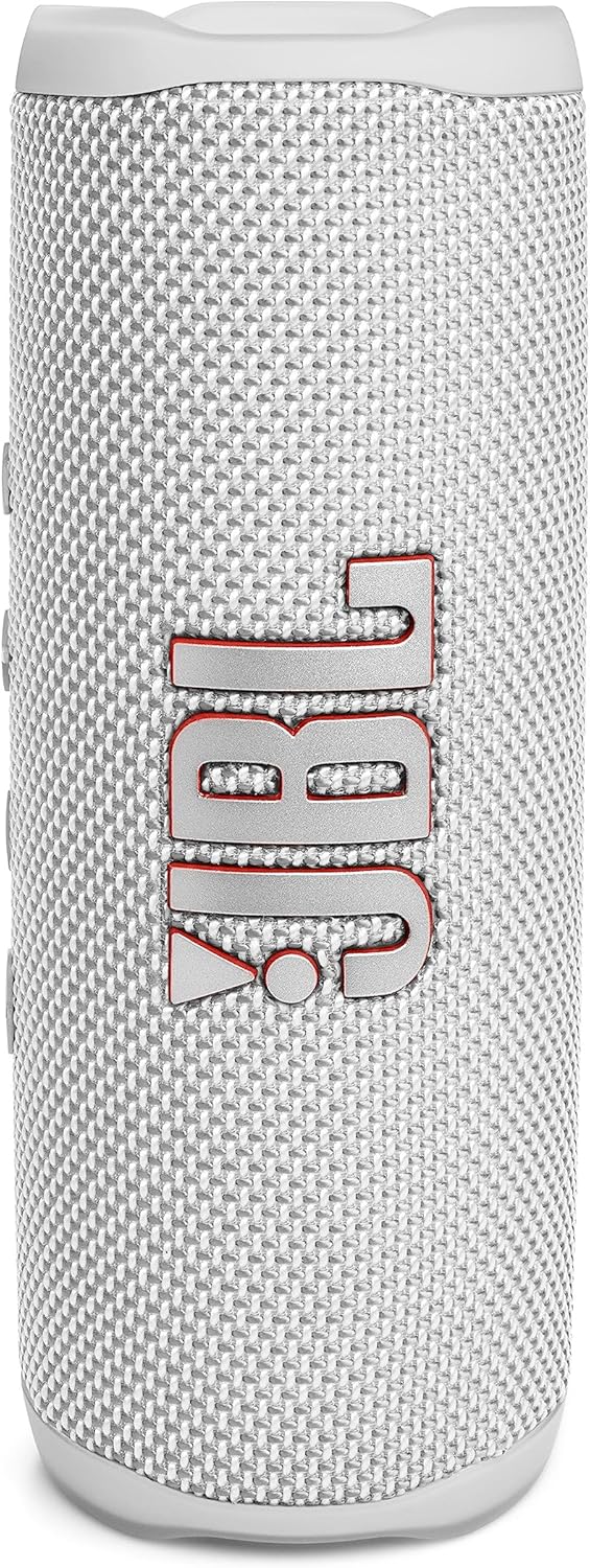 JBL Flip 6 - Portable Bluetooth Speaker, Powerful Sound and Deep Bass, IPX7 Waterproof, 12 Hours of Playtime, Speaker for Home, Outdoor and Travel (White) (Renewed)