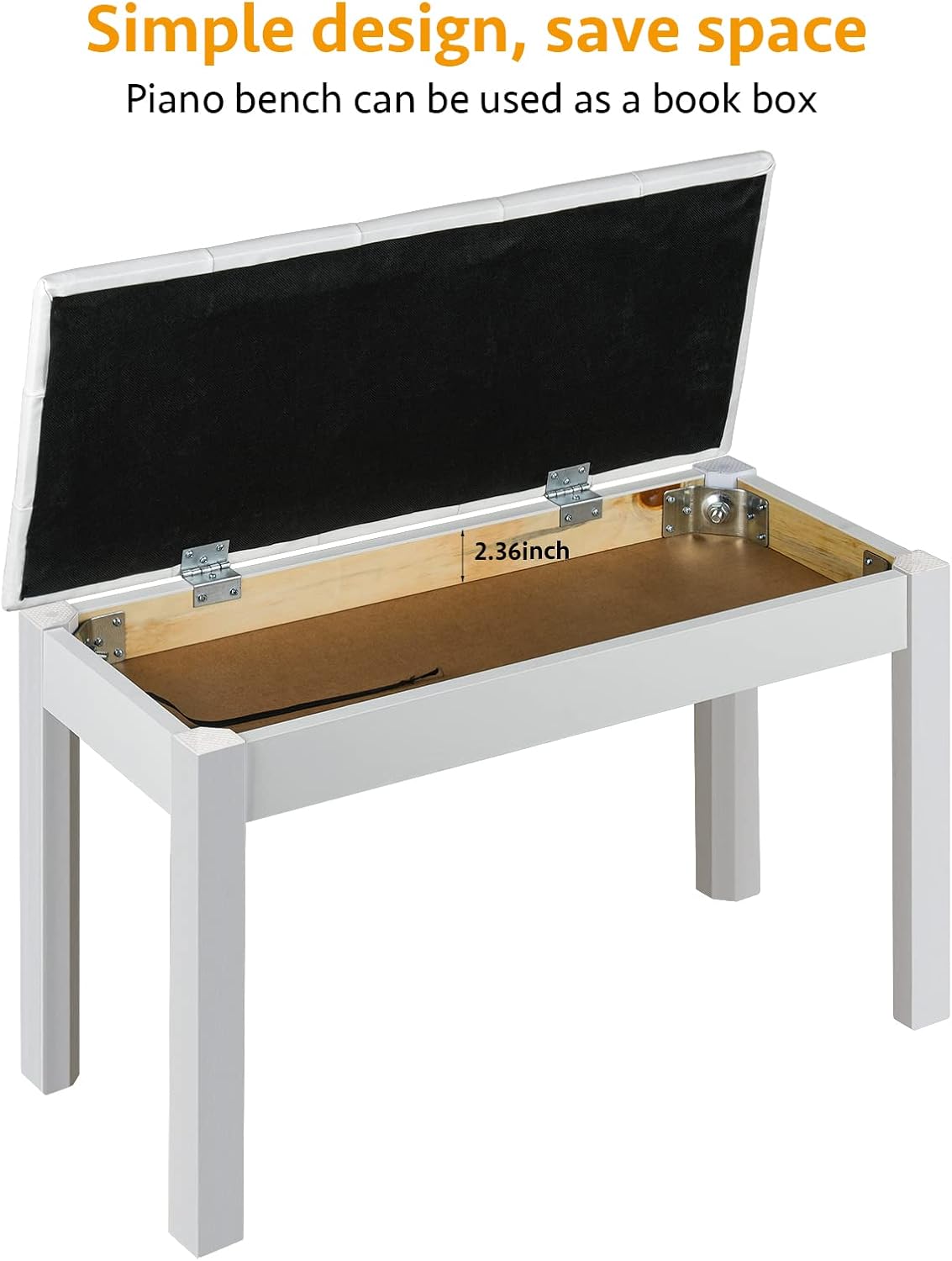 ZHRUNS Digital Piano, 88 Key Weighted Keyboard Piano, Duet Piano Bench with Storage