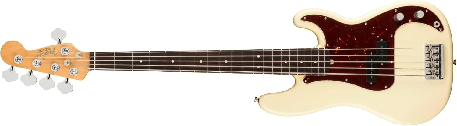 Fender American Professional II 5-String Precision Bass, Olympic White, Rosewood Fingerboard