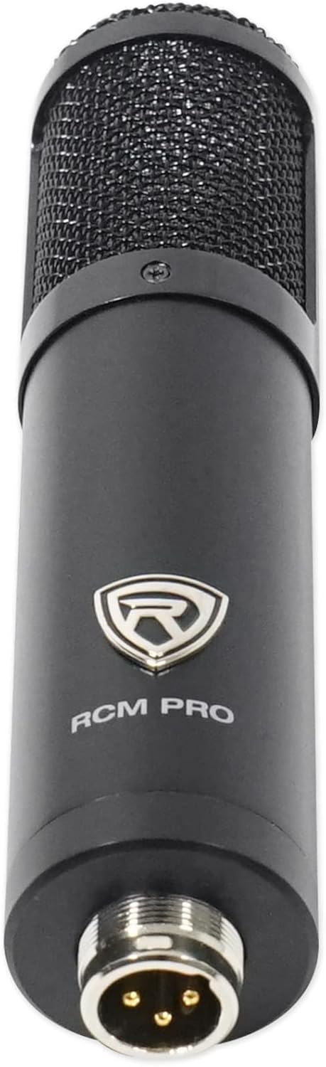 Rockville RCM PRO Bundle: Studio/Recording Condenser Microphone with Capacitors, RG30 Rogan Stand 30-in Pro Boom Arm Mic Stand with Fixed Mount and Desk Clamp, 2-Items