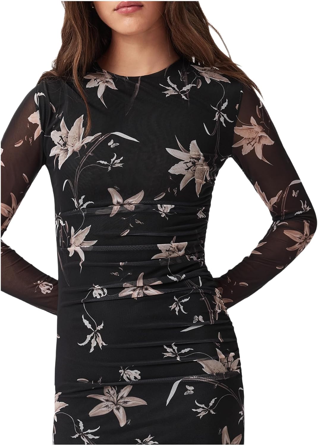 Allsaints Womens CAIA Mesh Dress