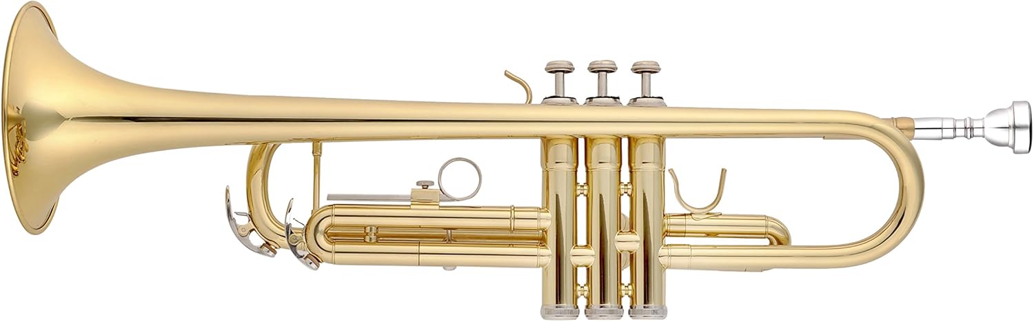 Aileen Lexington Standard Gold Bb Student Model Trumpet Includes Hard Case, Cleaning Rod and Cloth, Gloves