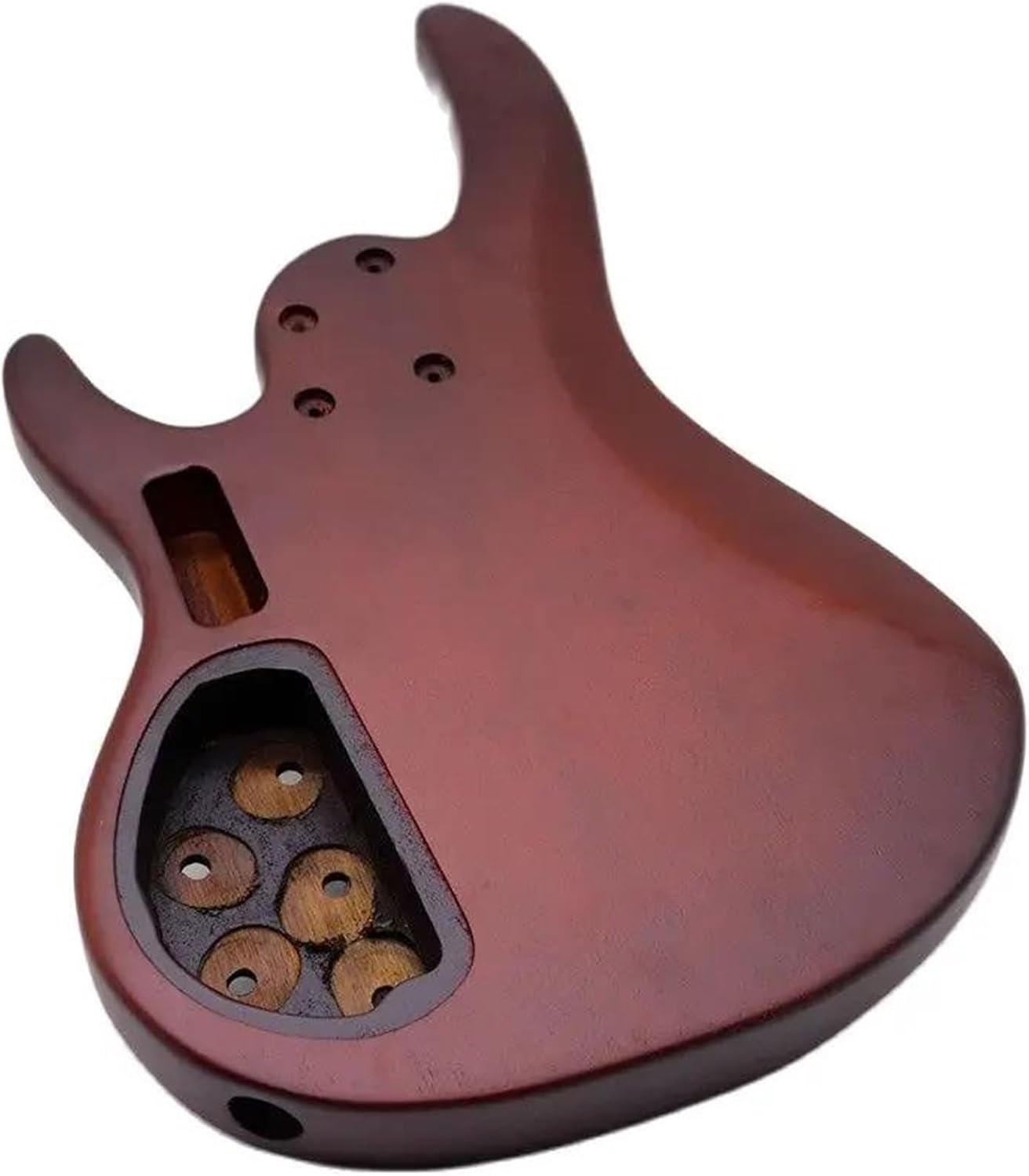 Guitar Body Guitar Replacement Parts Hickory Skin Electric Bass Guitar Body Okoume Wood Use With 24 Fret Guitar Neck