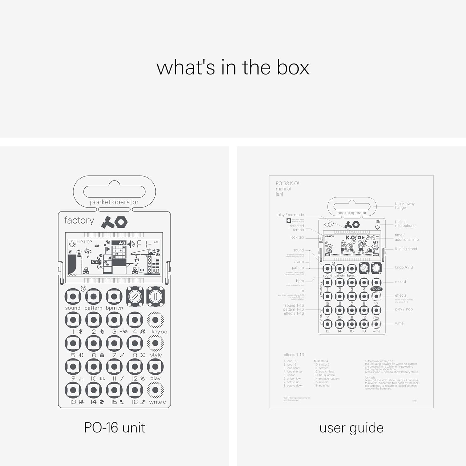 Teenage Engineering Pocket Operator PO-16 Factory, Lead Synthesizer for Keys Melodies. Sequencer with Parameter Locks, Play Styles & Punch-in Effects