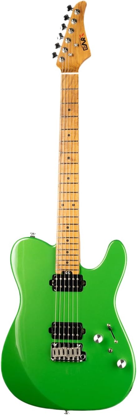 EART TL-380 Professional Electric Guitar for Versatile Players | Roasted Maple Neck & Fingerboard, Humbuckers with Coil-Split, Stainless Steel Frets, Gloss Finish