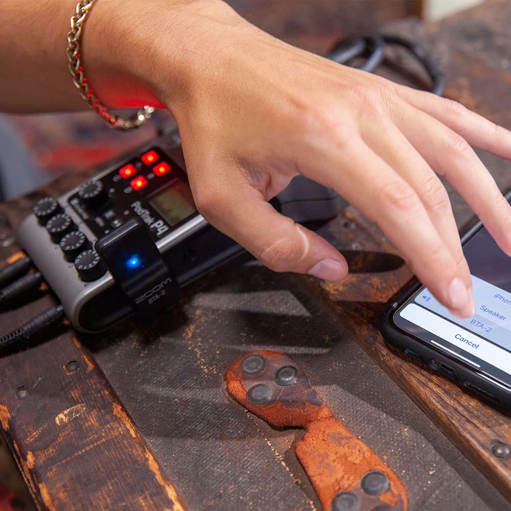 Zoom PodTrak P4 Portable Multitrack, 4 Microphone Inputs, 4 Headphone Outputs, & BTA-2 Bluetooth Adapter