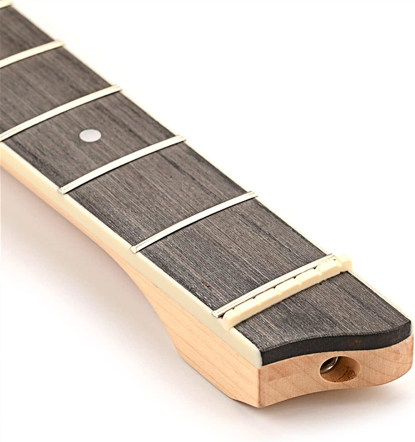 TSTS Wood Guitar Neck Resonance Sturdy Part Bolt Repair Guitar Body Headless Maple Neck for Bass Guitar ​Neck Replacement