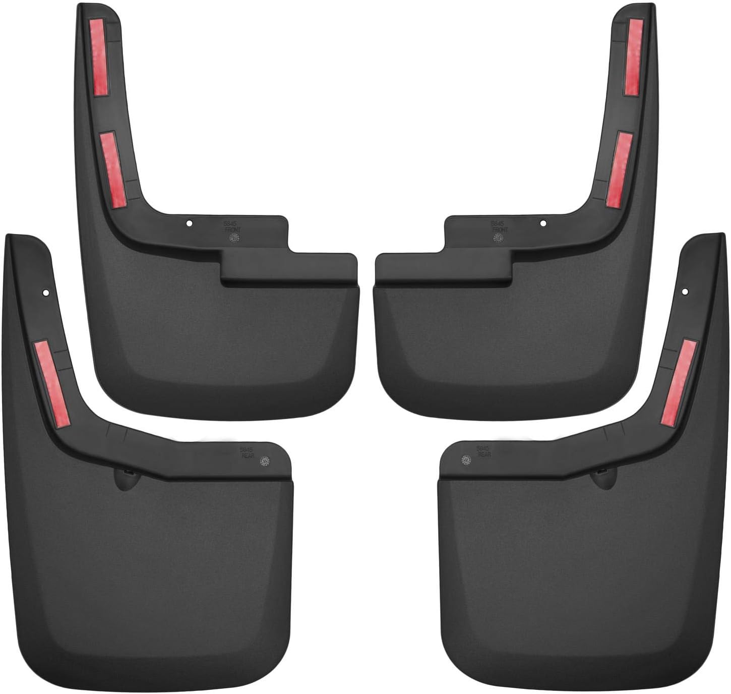 Husky Liners - Front & Rear Mud Guards | 2015-2020 Ford F-150 w/OEM Fender Flares, Front & Rear Set - Black, 4 Pc | 58456