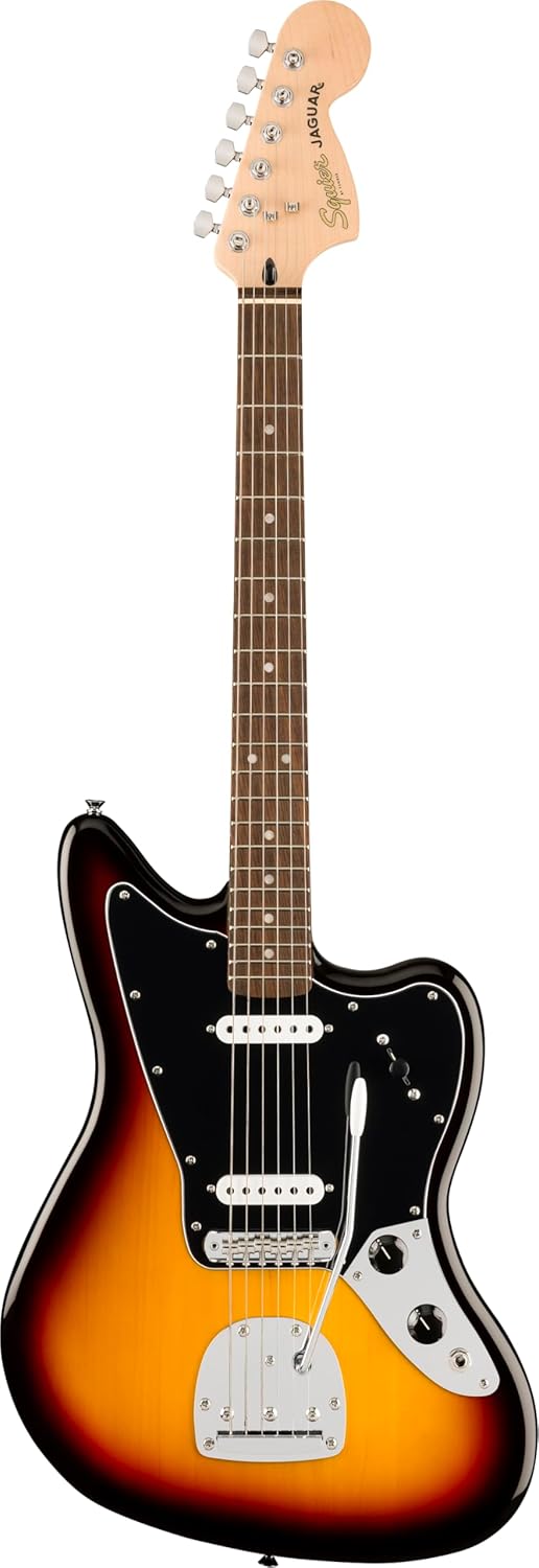 Affinity Series Jaguar, Laurel Fingerboard, Black Pickguard, 3-Color Sunburst