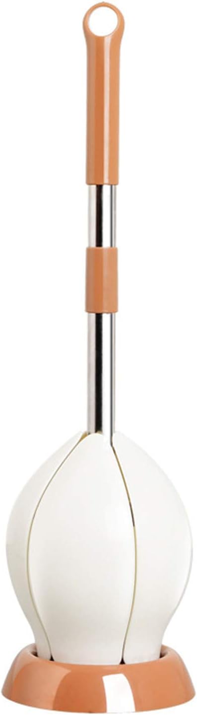 NLIAN- Toilet Bowl Brush and Holder for Bathroom Hideaway, Compact Toilet Brush Sturdy Cleaning with Self-Closing Toilet Stand Deep Cleaning White 13x18x45cm