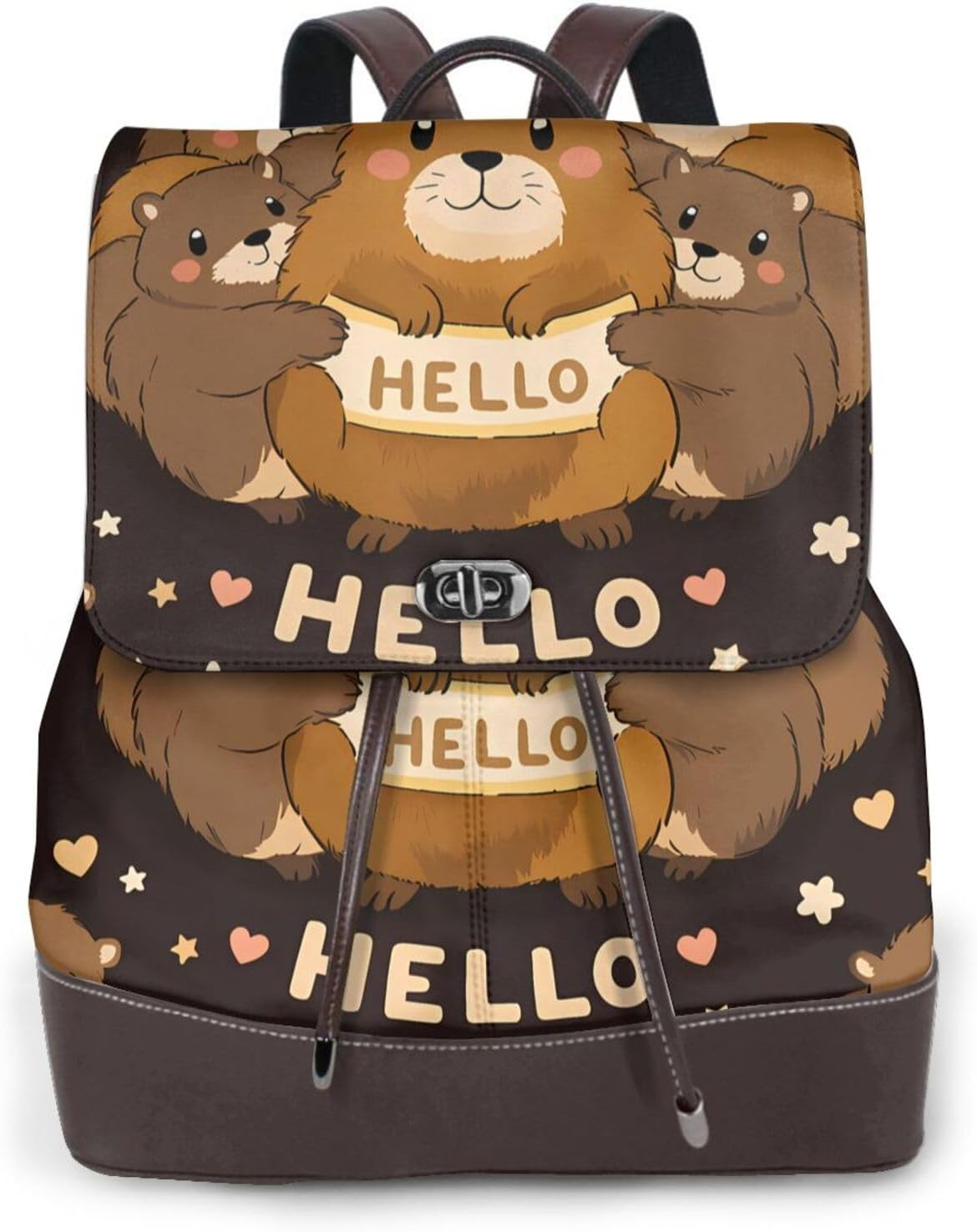 The Mouse Family for Womens Backpack Purse Microfiber PU Anti-theft Large Fashion Designer Travel Bag Ladies Shoulder Bags