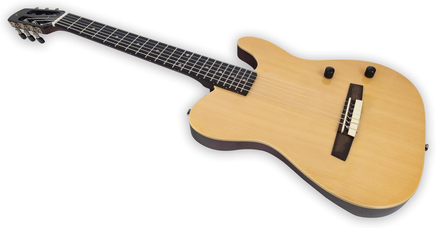 TARIO Electronic Classical Portable Guitar SILENT GUITAR Classic Nylon String Travel Portable Guitars solid spruce top Okoume body