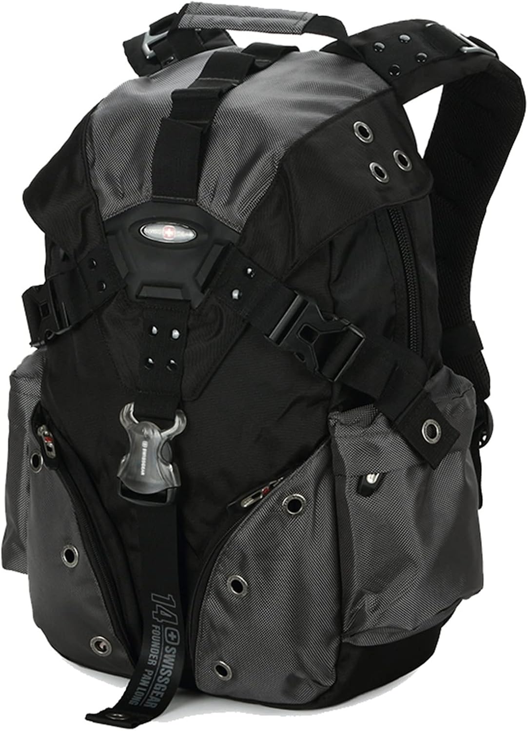 Hiking Backpack Swiss Army Knife Backpack Trend Backpack Computer Bag Outdoor Multifunctional Backpack Men Bag(Gray)