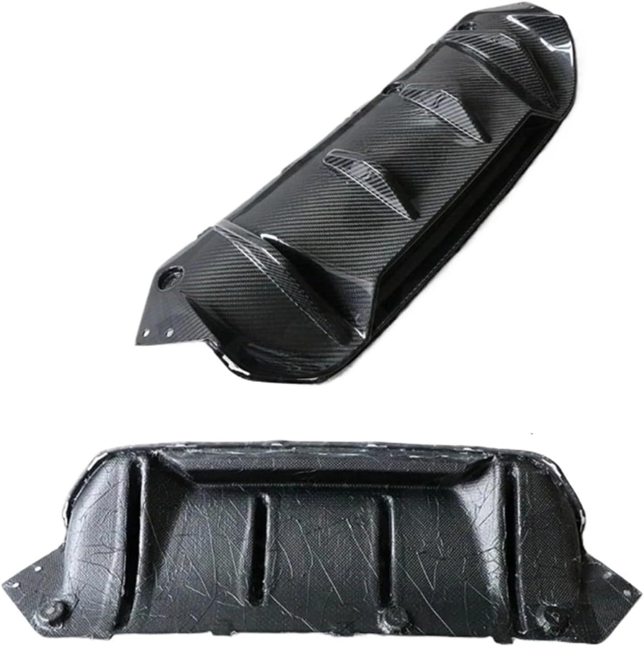 Dry Carbon Fiber Rear Bumper Lip Diffuser Spoiler Compatible For BMW 5 Series F90 M5 2017 2018 2019 FRP Bumper Guard Car Styling(DRY Carbon)