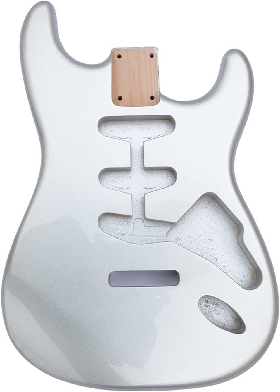 TSTS Alder Wood Guitar Body Silver for ST SSS Pickup DIY Guitar Eectric Replacement Guitar DIY Accessory