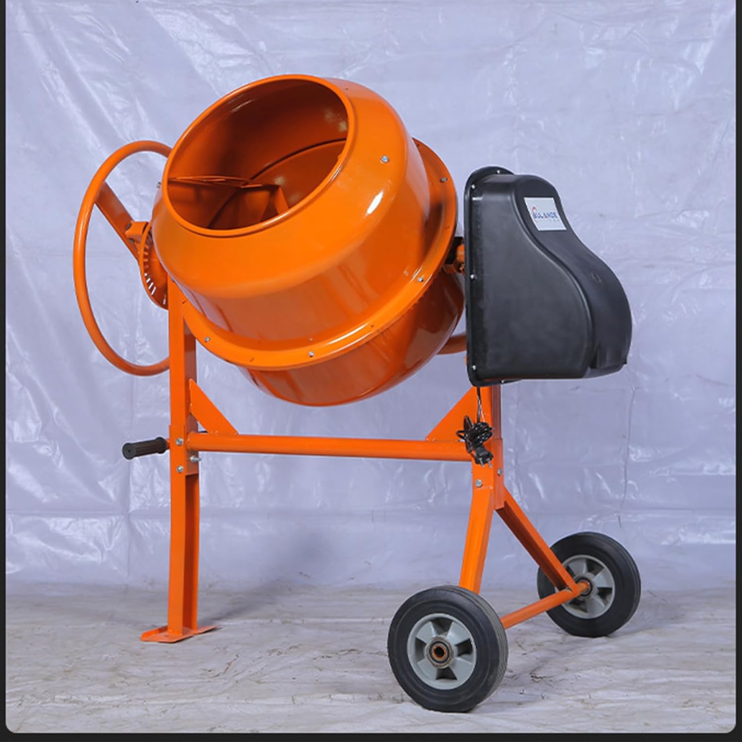 Small Horizontal Vertical Electric Concrete Mortar Machine Cement Feed Mixer Drum Type Electric Cement Mixer 70L