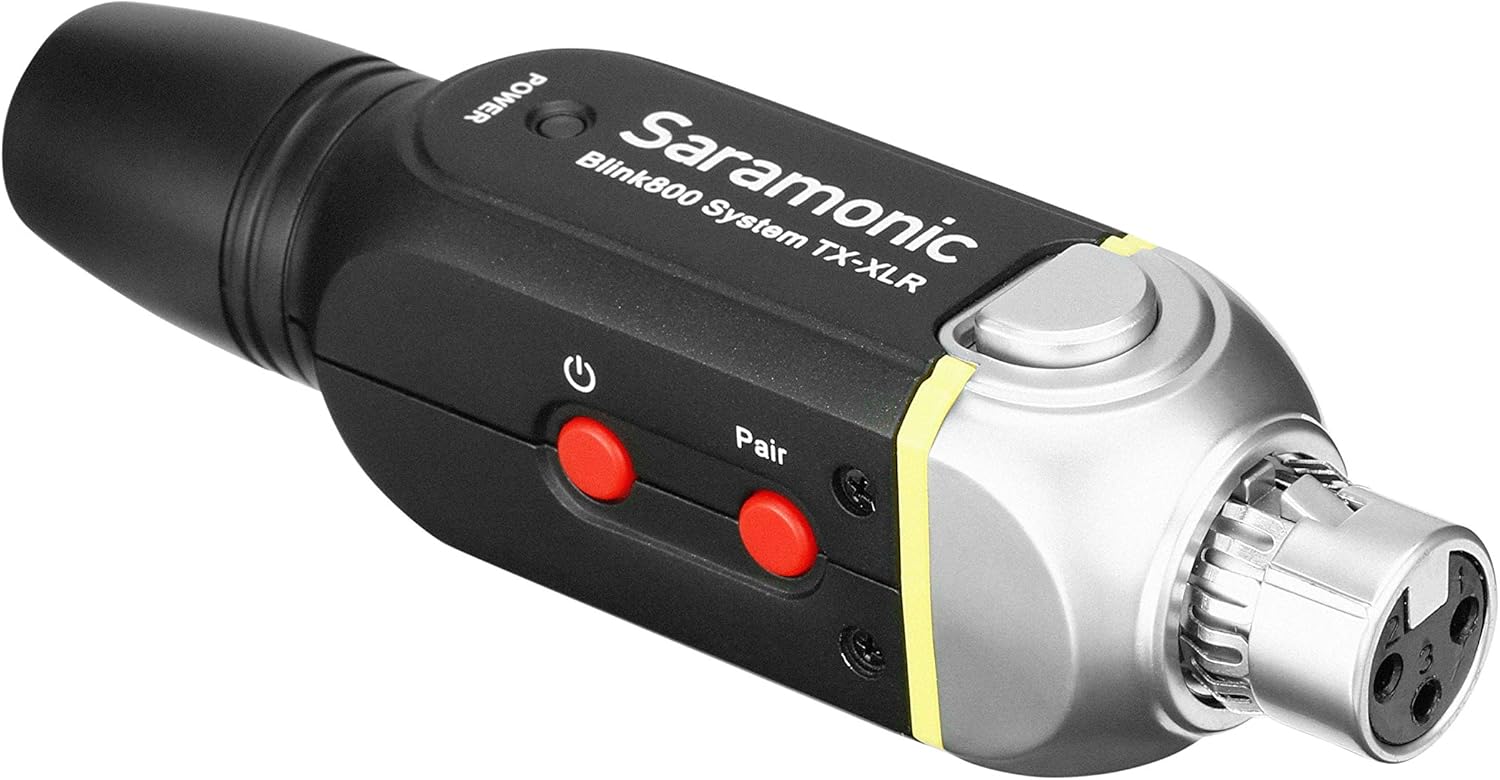 Saramonic 5.8GHz Wireless Plug-On XLR System for Dynamic and Battery-Powered Microphones with Plug-in XLR Receiver (Blink 800 B2) (BLINK800B2)