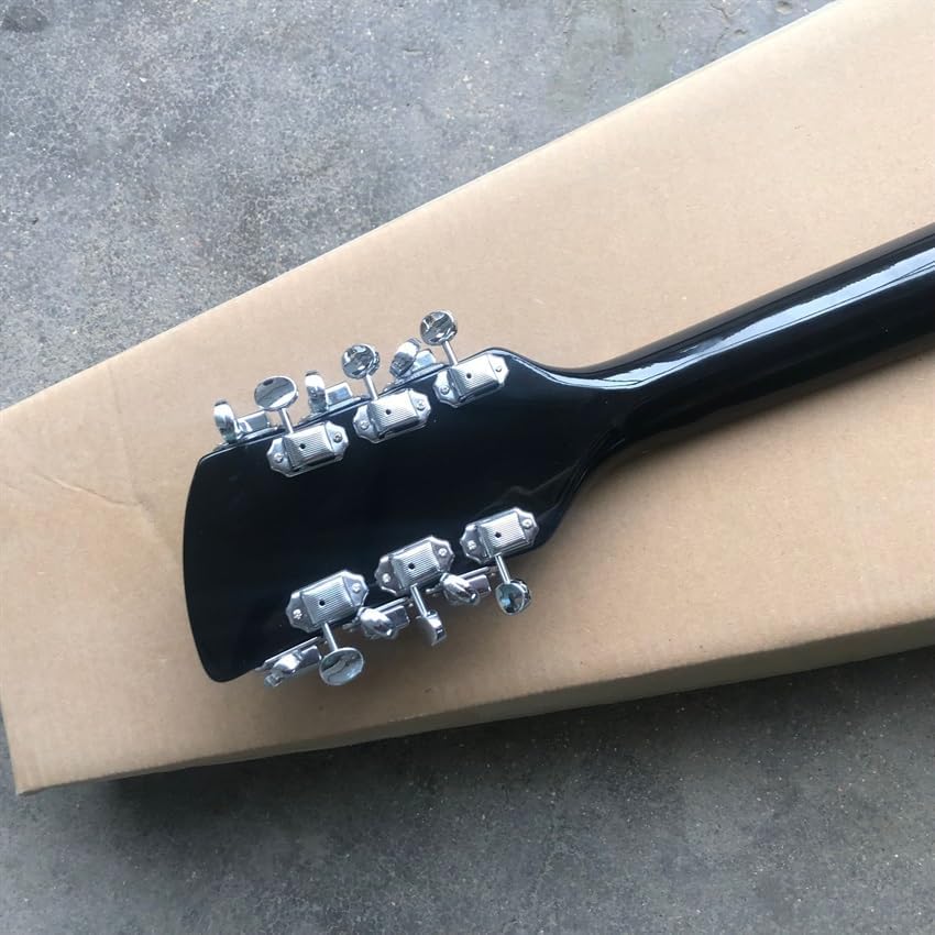 Custom 325 Electric Guitar in Black with 12 Strings - Perfect for Professional Musicians and Enthusiasts Seeking a High- and Sound