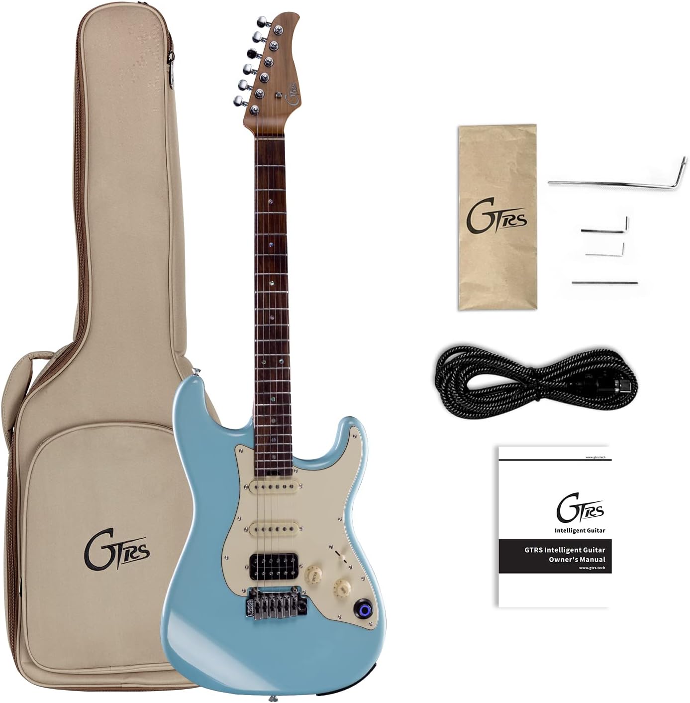 GTRS P800 Electric Guitar Blue and GWF4