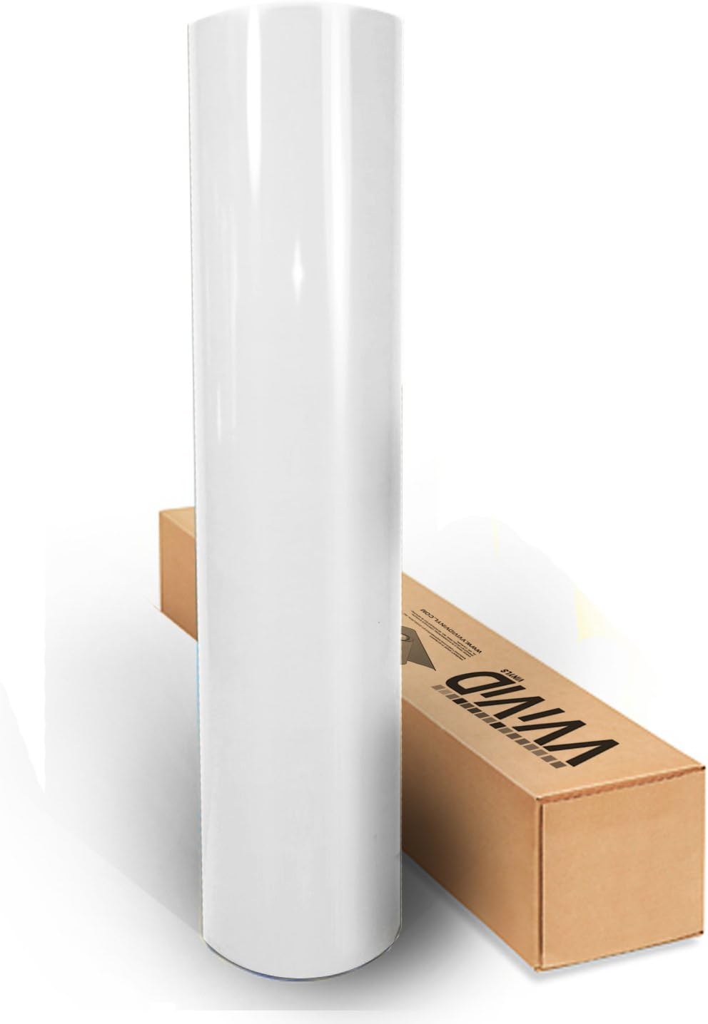 White High Gloss Realistic Paint-Like Microfinish Vinyl Wrap Roll with VViViD XPO Air Release Technology (50ft x 5ft (Full Car Wrap Roll))