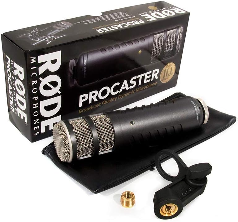 Rode Ai1 USB Audio Interface with Rode Procaster Microphone and StreamEye BoomArm1 Microphone Boom Arm