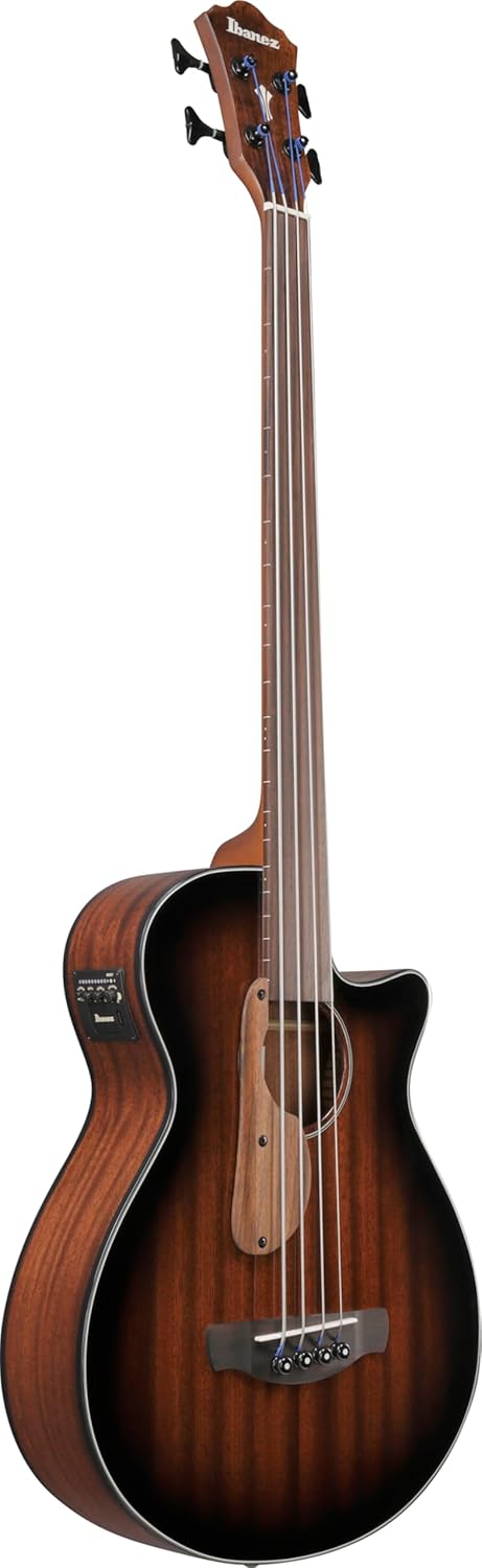 Ibanez AEGB24FE AEG Fretless Acoustic-electric Bass Guitar - Mahogany Sunburst