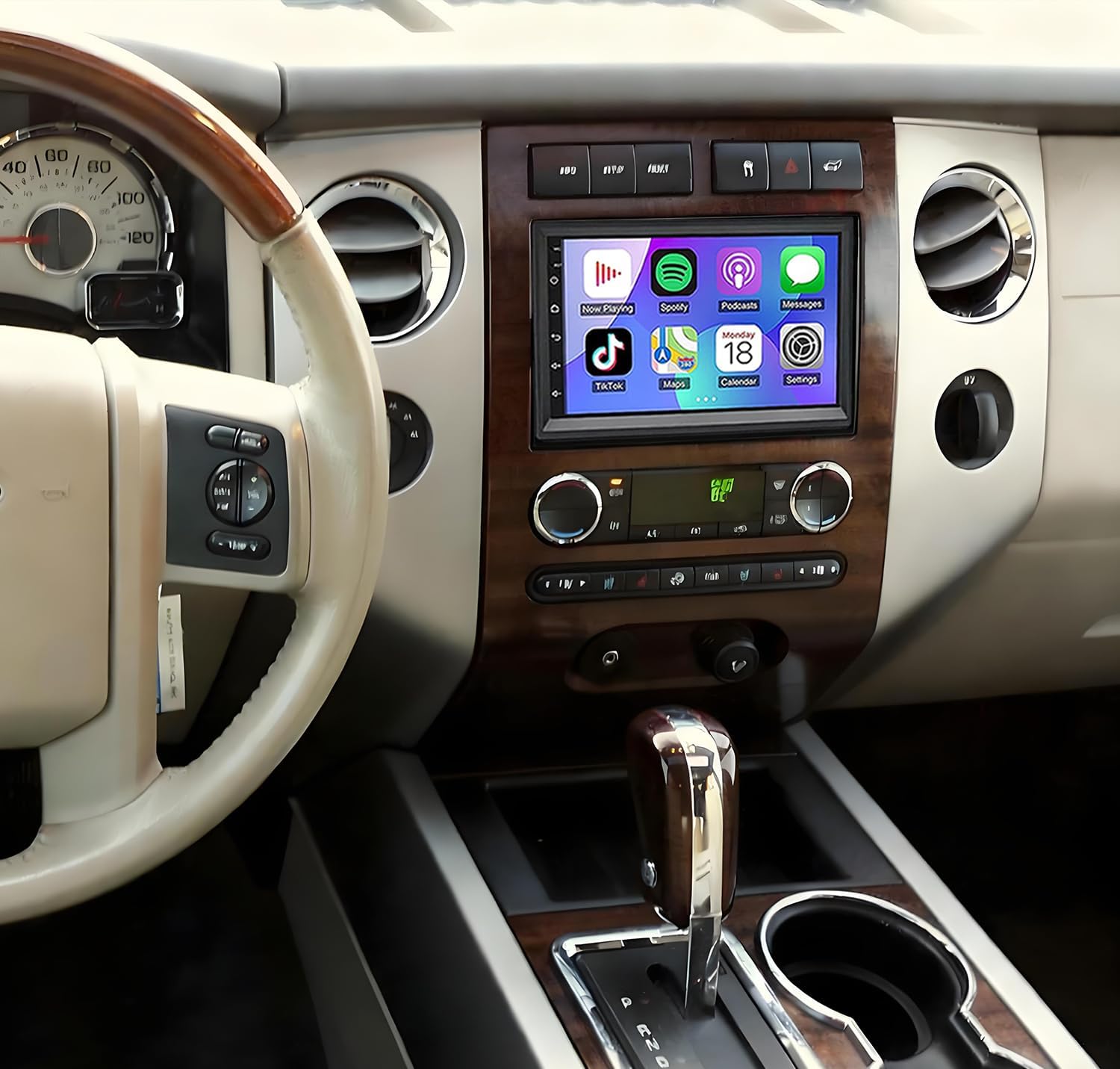 Car Radio Stereo for Ford F150 2004-2008 F250 F350 2006-2014,10'' HD Touchscreen with Wireless CarPlay Android Auto,Bluetooth,GPS,SWC,WiFi,Backup Camera-2+32G