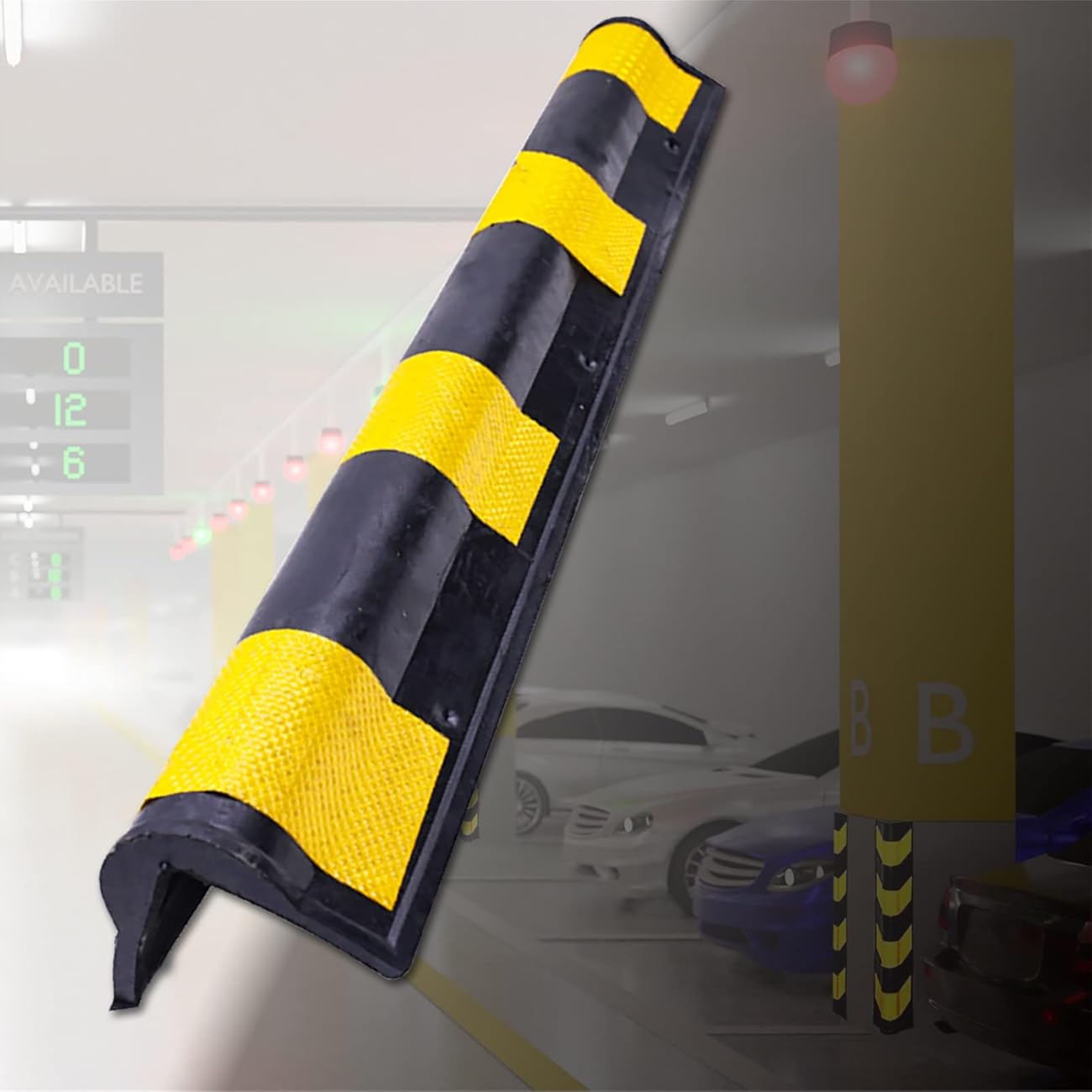 Rounded Corner Wall Edge Safety Bumpers for Garage, High Reflective Garages Wall Protector Edge Bumpers Strip for Parking Columns, Garages Edge Decorate Strip for Car Doors Anti-collision ( Size : 31.