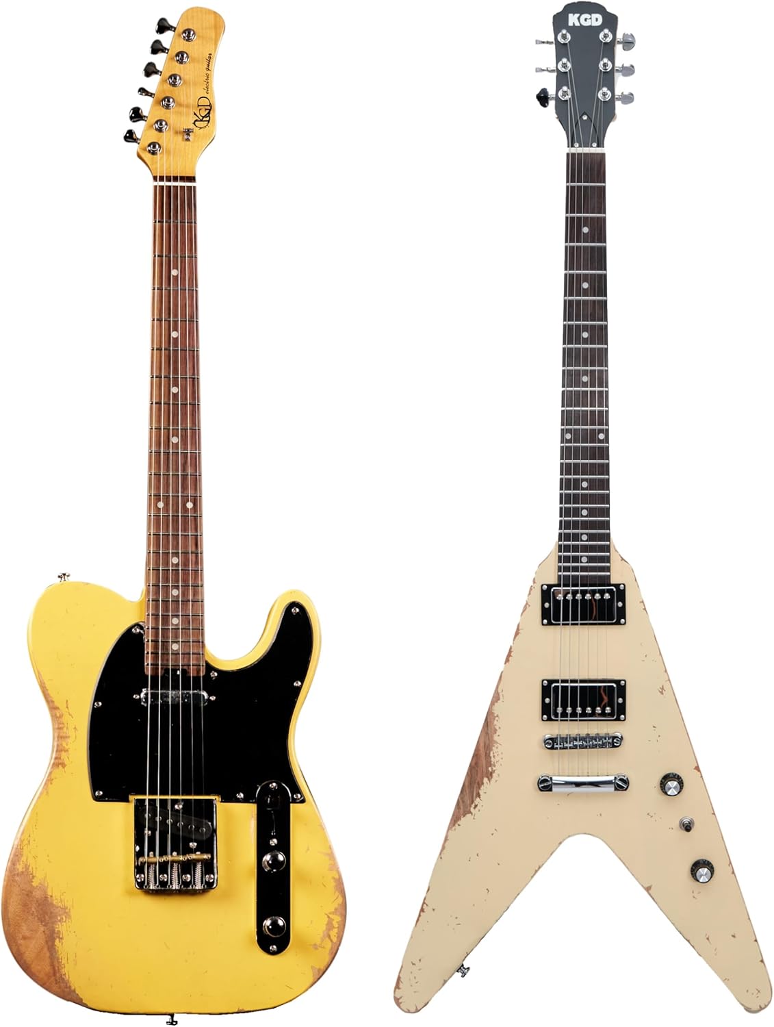 KGD Relic V Electric Guitar and KGD Relic Tele electric guitar